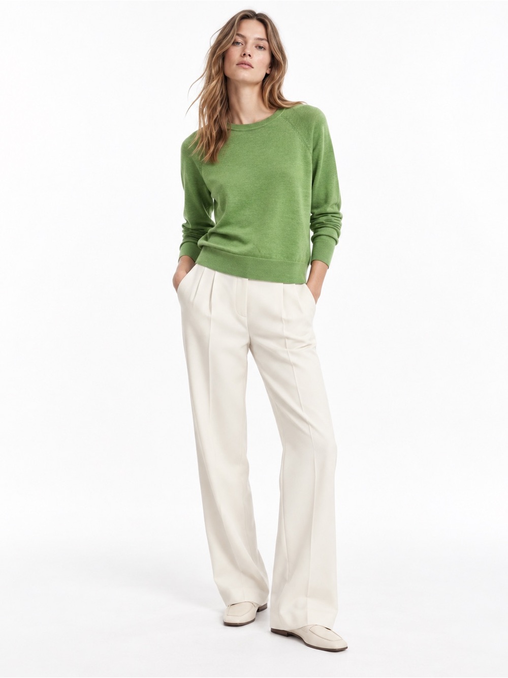 Mango Green Knit Top